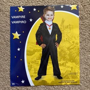 Vampire Halloween Toddler Costume, 3T-4T, 2 Piece Set - Jumpsuit and Cape